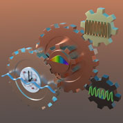 Schematic representation of optical frequency  combs function as a clockwork