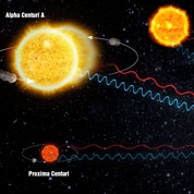 Illustration of the sun, waves and spacecraft in space.