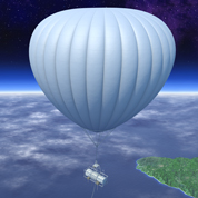 Illustration of stratospheric tethered aerostat