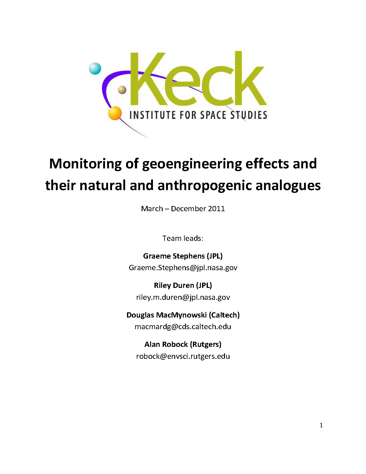 Monitoring of Geoengineering Effects and their Natural and Anthropogenic Analogues