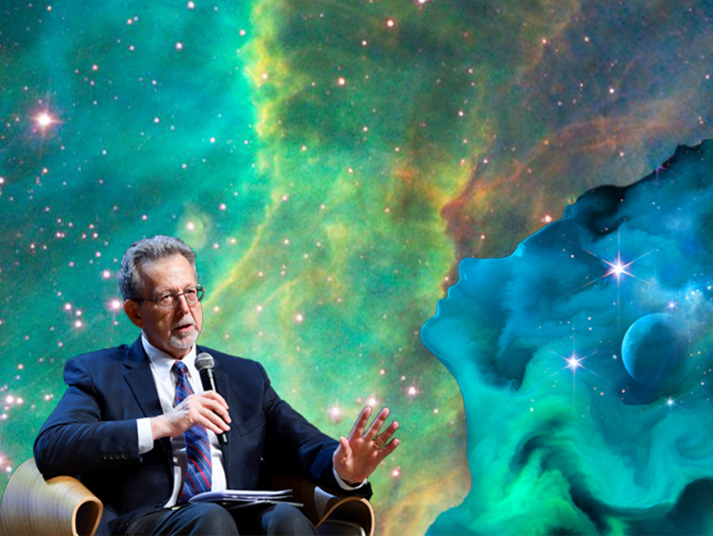 Face emerging from cosmic nursery