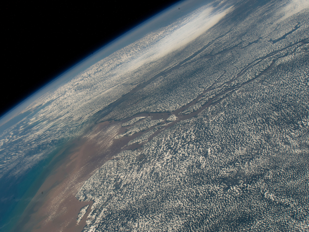 Earth with measurements of trace gases overlaid
