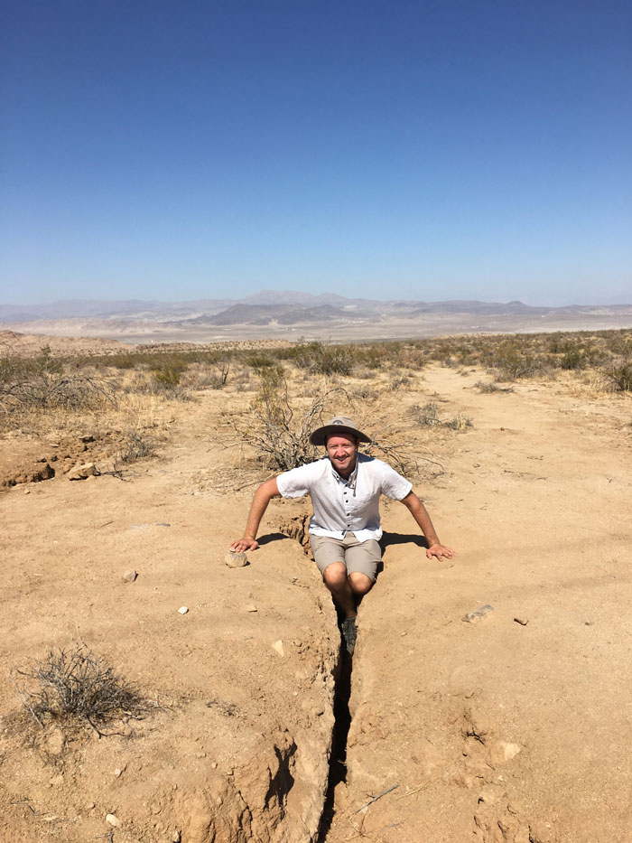 Image of Christopher in the ridgecrest rupture