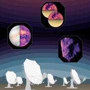 ground radar array with Titan, venus, and Asteroid targets