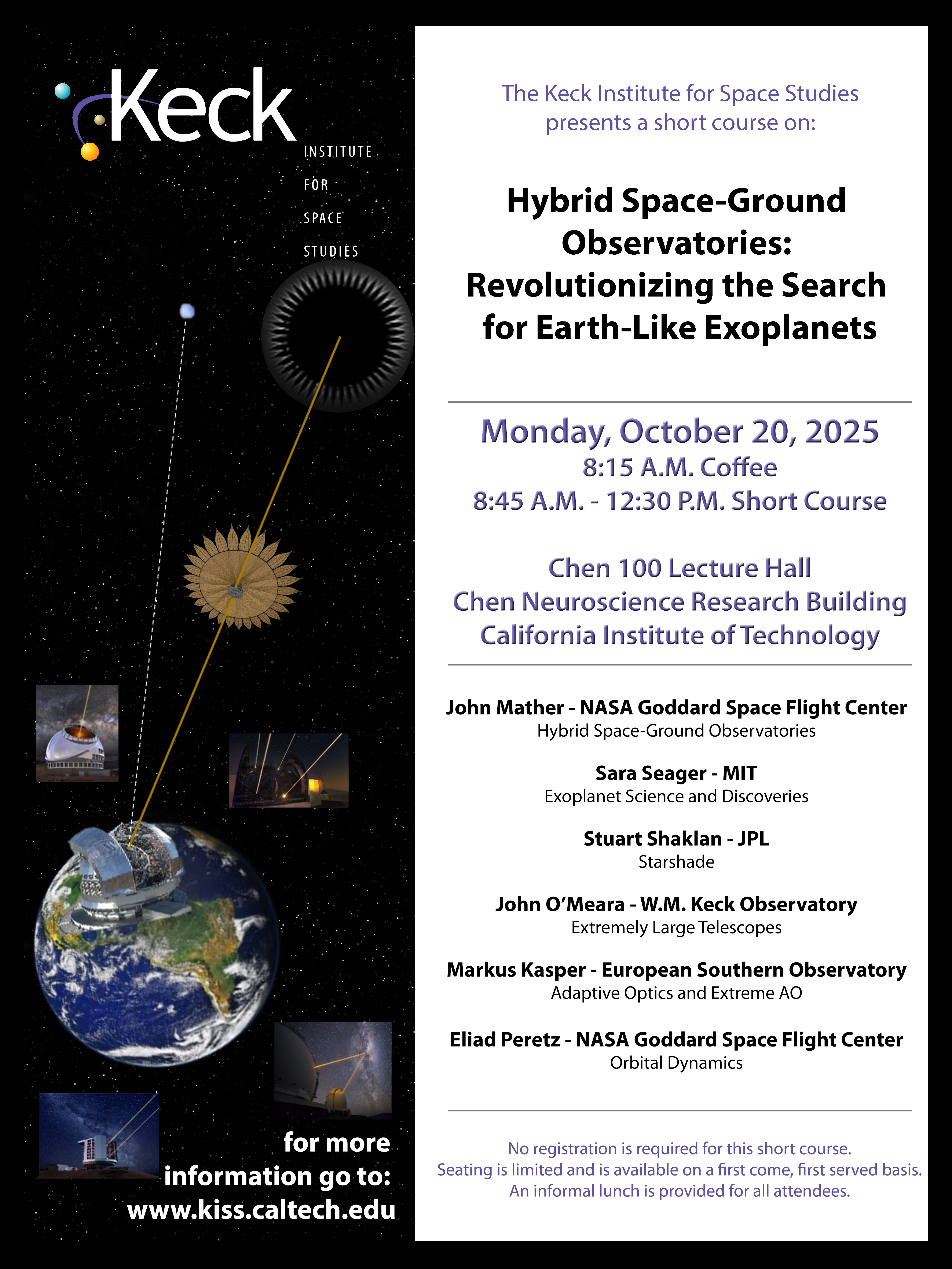 Hybrid Space-Ground Observatories: Revolutionizing the Search for Earth-Like Exoplanets  short course poster