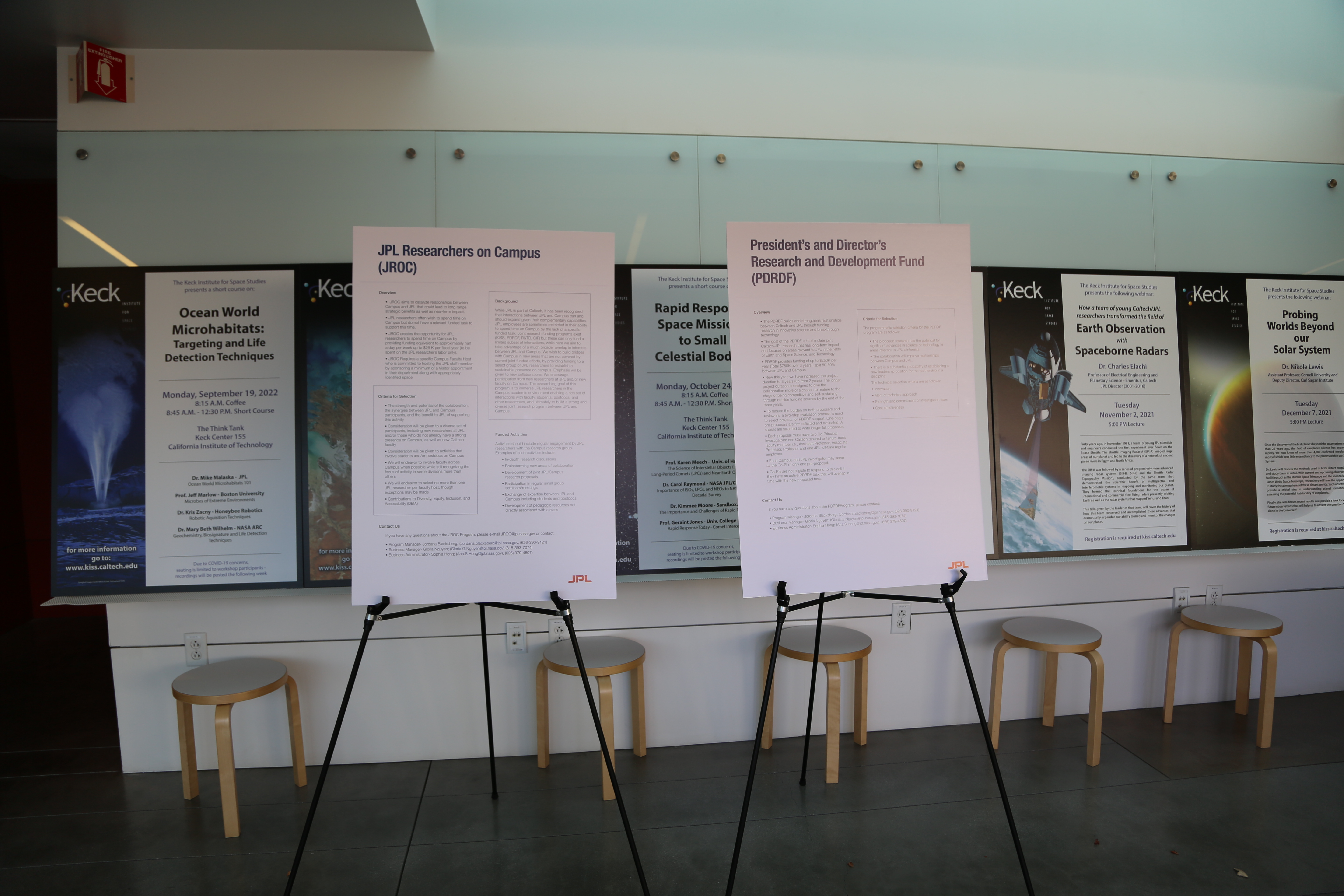 Image of a group gathering for 2022 JPL Researchers on Campus (JROC) Reception