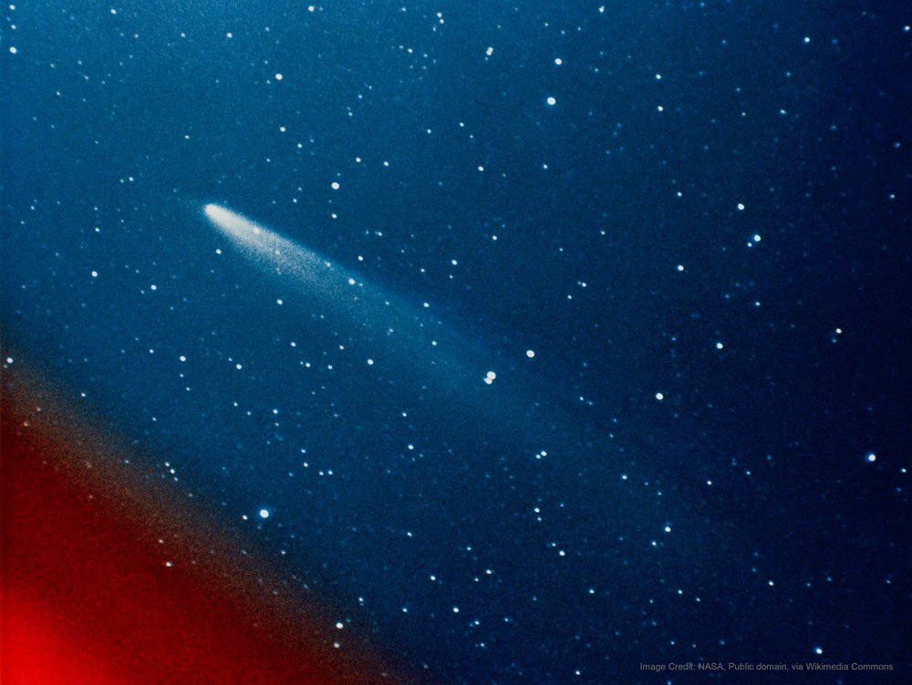 Comet in space