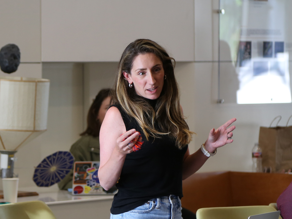 two participants engaged in conversation