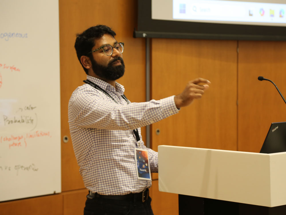 presenter at podium
