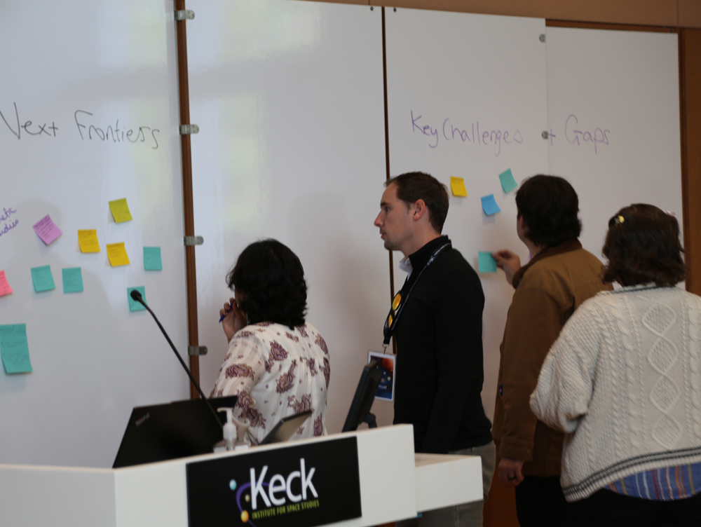 study participants discussin near whiteboard