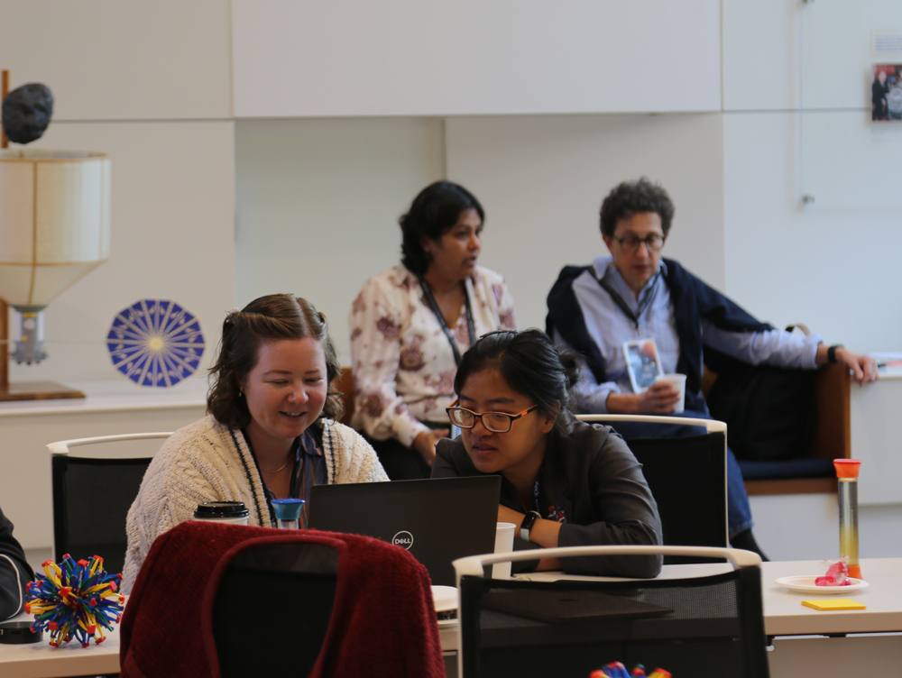 study participants discussin