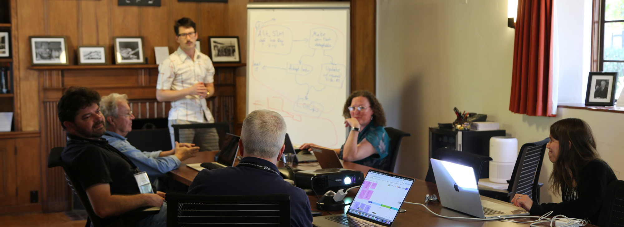 Group working together in conference room